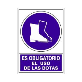 Señal 602 Plast.295X210 ''Obli.Uso Botas'' Es Obligatorio El Uso De Las Botas Duver