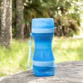 Botella con Depósito de Agua y Comida para Mascotas 2 en 1 Pettap InnovaGoods