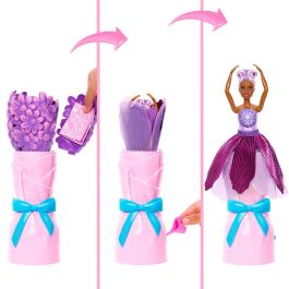Barbie Muñeca Petal Pop JMF58 - Margarita Lila con Sorpresas Florales y Accesorios