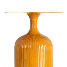 Mesa Auxiliar Mostaza Metal Decoración 38 X 38 X 48 cm