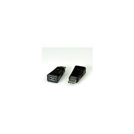 VALUE 12.99.3190 Adaptador USB 2.0 Tipo C Macho a Micro B Hembra Negro