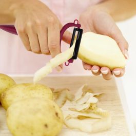 Cook Concept Pelador Cerámico Ligero y Manejable, Hoja Cerámica Anti-oxidación, Apto Lavavajillas, 14x8 cm