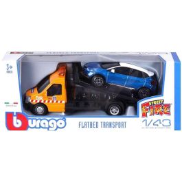 Color Baby Camion Remolque con Coche Metal escala 1:43 Street Fire Die Cast Plastic para +3 años Surtidos