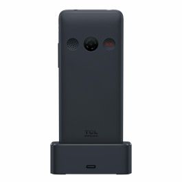 TCL Onetouch 4022S Teléfono Móvil para Personas Mayores con Pantalla 2.8", Botón SOS, Teclado Grande y Base de Carga - Gris