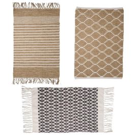 Day Alfombra Day 40x60 cm Algodón Yute Estampado Rayas Cuadros