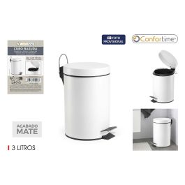 Confortime Cubo Basura Metal con Pedal 3 Litros Blanco Precio: 30.50000052. SKU: B13TNDTM6C