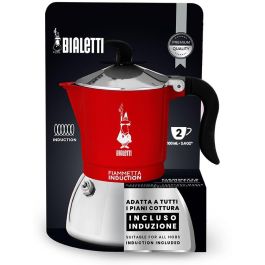 Cafetera Italiana Bialetti FIAMMETTA INDUCTI Rojo Acero Inoxidable 2 Tazas