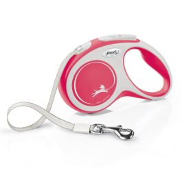 Flexi New Comfort S Correa Retráctil de Cinta 5 Metros Rojo Bicolor para Perros Mayor Control Compatible con Accesorios LED