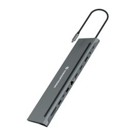 Conceptronic DONN17G Estación de Acoplamiento 12 en 1 USB-C, HDMI, DisplayPort, USB 3.2 Gen 1, hasta 4K 60Hz