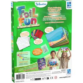 Megableu MEG3760046783455 Actividad Creativa Foil Fun Animal Kingdom Obras Mágicas Fáciles de Crear Idioma Francés