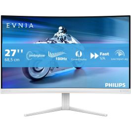 Philips 27M2C5201L Monitor Curvo 27 Pulgadas QHD 165Hz 1ms VA 2560x1440 16:9 Blanco Conexiones HDMI DP Precio: 171.49999977. SKU: B16QR2WLBX