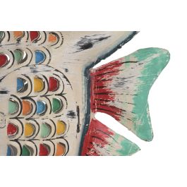 DKD Home Decor Decoracion Mediterraneo Blanco Multicolor Metal 8 x 21 x 27 cm (4 Unidades)