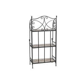 DKD Home Decor Estanteria Terraza Y Jardin Multicolor Negro 31.5 x 117 x 58 cm Forja Ceramica