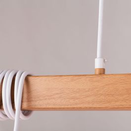 SKD-P80017 Lámpara Colgante Indaiatuba de Metal y Madera Estilo Nórdico Casquillo E27