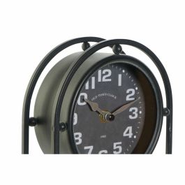 Reloj de Mesa DKD Home Decor Cristal Negro Hierro (16.5 x 7 x 25 cm)