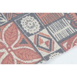 DKD Home Decor Alfombra Árabe Patchwork Algodón Poliéster Multicolor Beige 135x60x1 cm (4 Unidades)