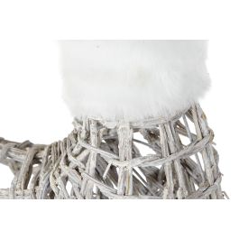 DKD Home Decor Reno Navidad Alpina Mimbre y Led Blanco 19 x 90 x 53 cm