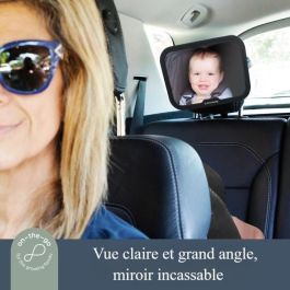 Dreambaby DRE9312742402631 Espejo retrovisor regulable para asiento trasero, rectangular, grande, 20x24 cm, Negro Dreambaby DRE9312742402631 Espejo retrovisor regulable para asiento trasero, rectangular, grande, 20x24 cm, Negro