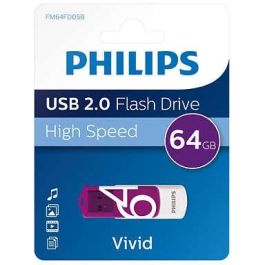 Philips FM64FD05B USB 2.0 64GB Vivid Edition Magic Purple Giratorio
