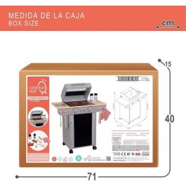 Barbacoa de madera con 10 piezas 60x30x66,5 cm Barbacoa de madera con 10 piezas 60x30x66,5 cm