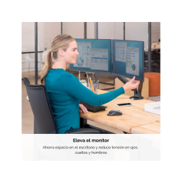 Fellowes Platinum Series Dual Arm Brazo para Doble Monitor Plano, Soporte Ajustable VESA hasta 9kg por Pantalla, 27 Pulgadas