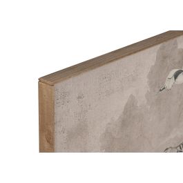 DKD Home Decor Cuadro Oriental Flores Cerezo Lino Abeto Amarillo Blanco 80 x 120 cm (2 Unidades)