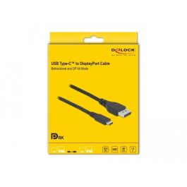 DeLOCK Cable USB Type-C a DisplayPort Bidireccional DP Alt Mode 8K 60Hz 1.5m Certificado DisplayPort 8K