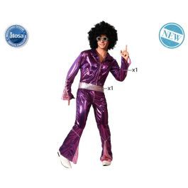 Disfraz Disco Hombre Adulto Fucsia Con Cinturón M-L Disfraz Disco Hombre Adulto Fucsia Con Cinturón M-L