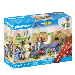 PLAYMOBIL 71649 Promo Pack Set Primera Infancia con 5 Figuras, Cochecito Doble, Vagón, Torre de Juego, Tobogán y Cuna - Edad +4 Años