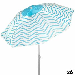 Sombrilla de playa Aktive Azul Ø 220 cm 220 x 200 x 220 cm (6 Unidades) Precio: 117.58999978. SKU: B18GMM8383