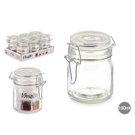 Tarro Cristal Redondo Hermetico 150Ml Vivalto 9X9CM (24 Unidades) Precio: 36.49999969. SKU: B17VGHATS3
