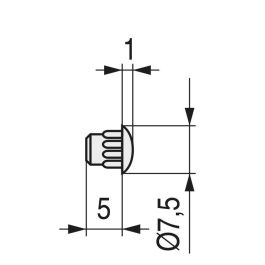 Herrajes Alk Tapa Mina Ag.5Mm Gris (500U)