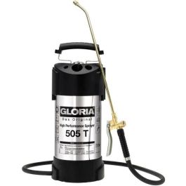 GLORIA - 505 T - Pulverizador de acero inoxidable de alto rendimiento 5L con boquilla y lanza de latón