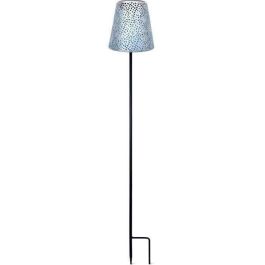 Garden Id 70703479 Lámpara Solar Exterior de Jardín Plata Ø12x70 cm, 6-8h de Autonomía, Pie Estabilizador, Pila AAA