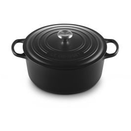 Le Creuset Bräter Signature redondo 30 cm negro