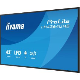 IIYAMA LH4364UHS-B1AG Monitor Profesional 43" 4K UHD VA LED Android 14 HDMI USB-C WiFi LAN 24/7 VESA