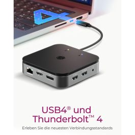 ICY BOX IB-DK408-C41 USB4/Thunderbolt 4 Docking Station 7 en 1 con 60W Power Delivery HDMI 2.1 DisplayPort 1.4 Ethernet