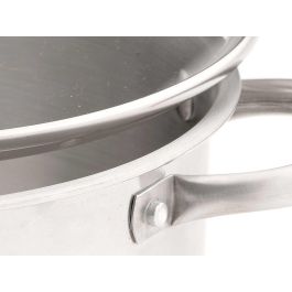 Kinvara Cacerola Inducción con Tapa de Cristal, Acero Inoxidable, 3.8 L, 22 cm de Diámetro, Plata (Set de 6)