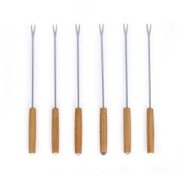 LIVOO MEN426N Juego de Fondue Tradicional 2,6L para 6 Personas de Hierro Fundido Esmaltado, Apto para Todo Tipo de Fuegos con 6 Tenedores