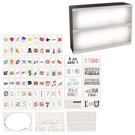 Home Deco Light Dina5 Caja Luminosa LED para Mensajes con 86 Tarjetas, Decorativa y Funcional