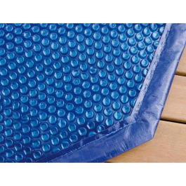 Ubbink Cubierta de burbujas forrada para piscina de madera Ø360 cm - Azul