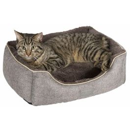Kerbl Cesta Samuel para Perro - 50x40x15 cm - Plateada y Gris - Felpa Interior, Lavable, Cojín Reversible, Poliéster Kerbl Cesta Samuel para Perro - 50x40x15 cm - Plateada y Gris - Felpa Interior, Lavable, Cojín Reversible, Poliéster