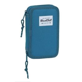 Plumier Doble BlackFit8 M854 Azul 12.5 x 19.5 x 4 cm (28 piezas)