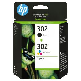 HP Cartuchos de Tinta Negro y Tricolor para Officejet 3830 - Pack 4 Colores Nº 302 F6U66Ae + F6U65Ae Precio: 46.49999992. SKU: S8410181