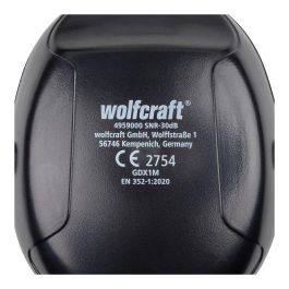 Wolfcraft Cascos Pro 4959000 Protector Auditivo con Orejeras SNR 30 dB para Trabajos de Alto Ruido y Entornos Eléctricos