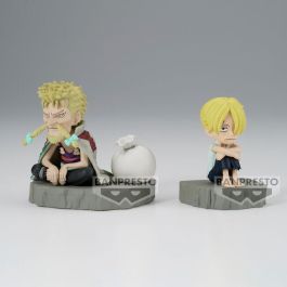 BANPRESTO Figura Sanji & Zeff World Collectable Stories One Piece 6cm