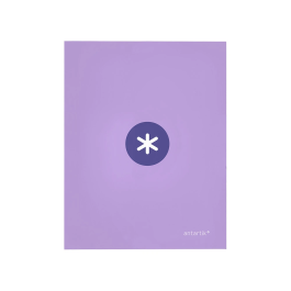 Antartik Carpeta A4 Forrada 4 Anillas 25 mm Redondas Color Lavanda