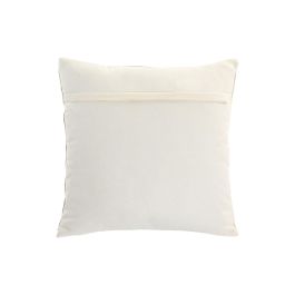 DKD Home Decor India 24 Cojin Boho Crudo 45 x 45 cm (2 Unidades) Bordado a Mano Algodon