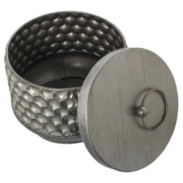 Juego de Cajas Decorativas Alexandra House Living Plateado Metal 21 x 18,5 cm 17,5 x 16 cm 2 Piezas