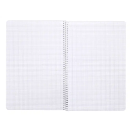 Carlin Cuaderno espiral A4 tapa plástico 80 hojas 90gr cuadro 4mm con margen color amarillo